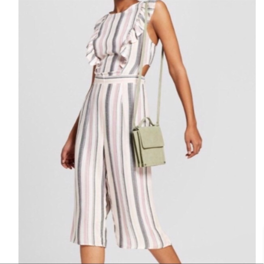 Stripe sleeveless romper